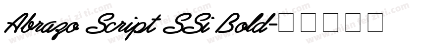 Abrazo Script SSi Bold字体转换